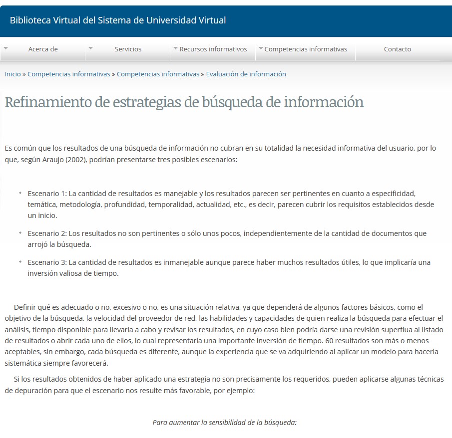 Refinamiento De Estrategias De Búsqueda De Información Udgvirtual Formación Integral 3816